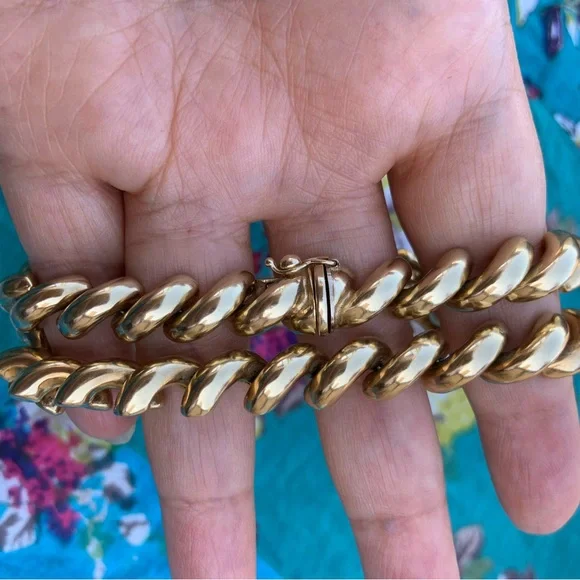 Beautiful 14kt Yellow Gold San Marco Chain Necklace (47.7 grams) - Picture 11 of 13